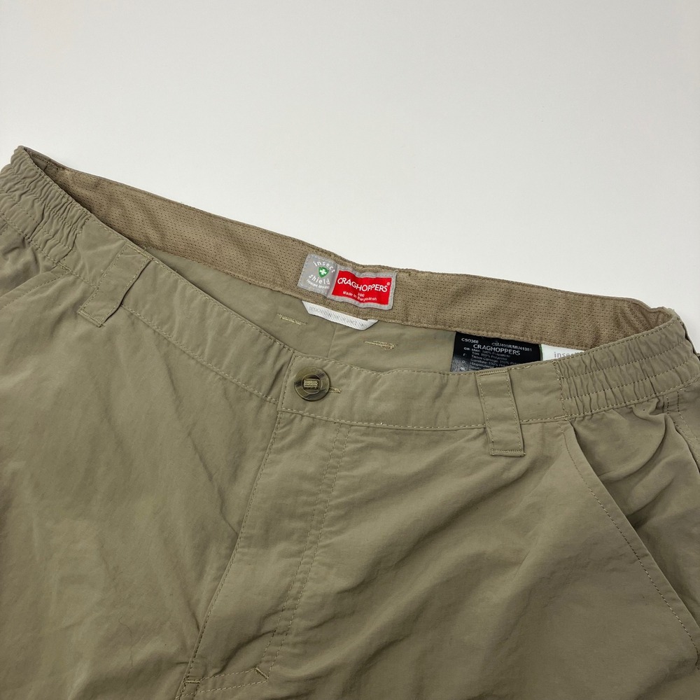 Craghoppers Nosilife Insect Shield Cargo‎ Pants 38R Nylon Hiking Outdoor Olive